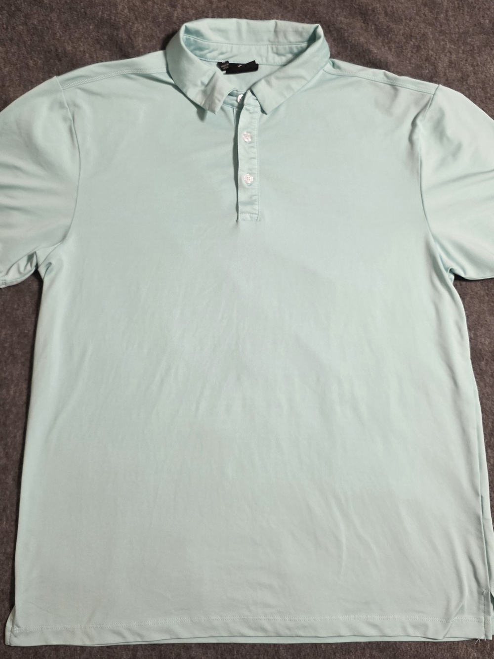 Men's Mint Polo Shirt with Button Placket